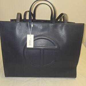 Telfar Large Navy Shopping Bag